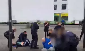 Knife-wielding attacker at anti-Islam event shot at by German police