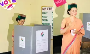 Kangana Ranaut casts her vote, urges all to take part in festival of democracy