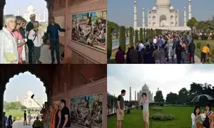 Scorching Summer: Tourists brave Agras blazing heatwave