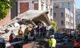 One killed as residential building collapses in Istanbul