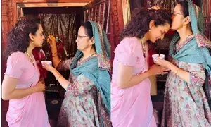 Kangana Ranaut takes ‘aashirwad’ from maa, calls her ‘ishwar ka roop’