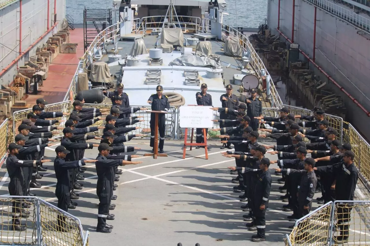 Indian Navy Reinforces Commitment to Environmental Sustainability on World Environment Day 2024 Indian Navy Reinforces Commitment to Environmental Sustainability on World Environment Day 2024