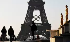 Olympic Rings on Eiffel Tower unveiled 50 days ahead of Paris 2024