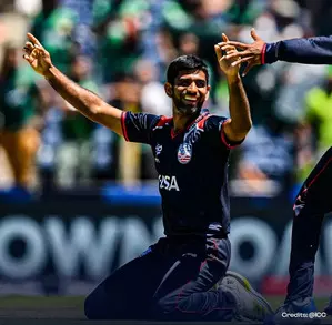 T20 World Cup: Made-in-Mumbai Netravalkar has his big day in USA T20 World Cup: Made-in-Mumbai Netravalkar has his big day in USA