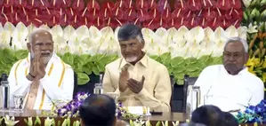 Naidu sends clear message with praise for PM Modi at NDA meet Naidu sends clear message with praise for PM Modi at NDA meet