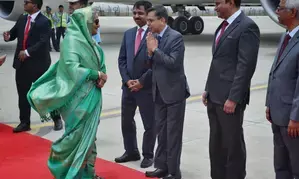 Bangladesh PM Sheikh Hasina arrives for PM Modis swearing-in ceremony