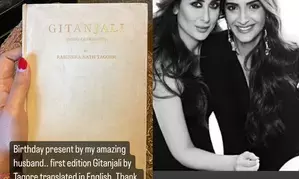 Sonam Kapoor gets first edition of Rabindranath Tagores ‘Gitanjali from hubby as birthday gift