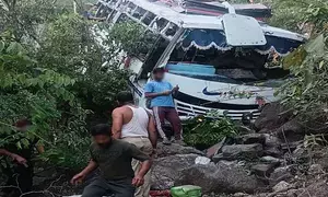 J&K: Bus carrying pilgrims meets with accident; terror attack suspected