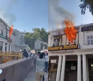 Fire breaks out at gaming shop in Delhis Connaught Place