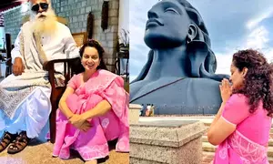 My happy place: Kangana calls on Sadhguru at Isha Foundation in Coimbatore