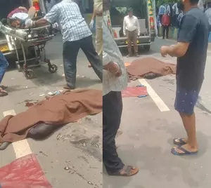 Thane cop and woman on motorcycle mowed down by speeding dumper