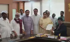 Unanimous decision, says NCPs Sunetra Pawar after filing nomination for RS bypoll