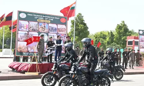 Dras Thunder Motorcycle Rally Flagged Off to Mark 25 Years of Kargil Vijay