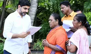 Nara Lokesh hold Praja Darbar in Mangalagiri