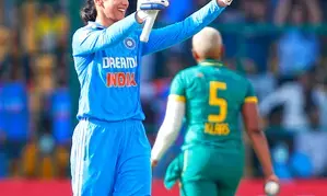 1st ODI: Mandhanas fantastic 117 helps India post 265/8 against South Africa