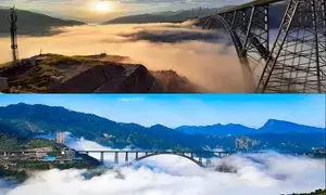 J&K: Trial run begins on worlds highest railway bridge in Chenab, rail services to begin soon (Ld)