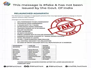 Has Agnipath Scheme been relaunched? Govt says fake WhatsApp message doing rounds