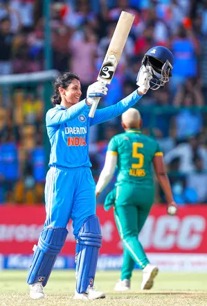1st ODI: Mandhanas fantastic 117 helps India post 265/8 against South Africa