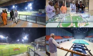 In surprise visit, PM Modi reviews work at upcoming stadium & sports complex in Varanasi