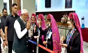 PM Modi arrives in Srinagar on 2-day visit