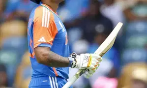 T20 World Cup: Suryakumar Yadav top-scores with 53 as India post 181/8 against Afghanistan