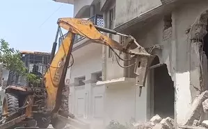 Atiq Ahmads sister-in-laws house demolished in Prayagraj