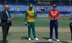 T20 World Cup: Unchanged England elect to bowl first against South Africa