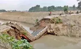 Bridge over Gandak canal collapses in Bihars Siwan