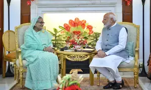Transcending seas and space, PM Modi and Sheikh Hasina launch  futuristic India-Bangladesh partnership