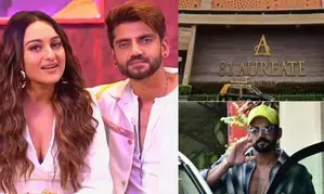 Sonakshi-Zaheer completing legal must-dos at brides Bandra pad; brothers Luv-Kush missing