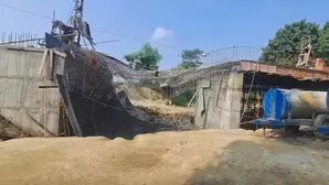 Under-construction bridge collapses in Bihars East Champaran