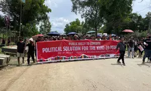 Tribals take out rallies demanding political solution to Manipur crisis