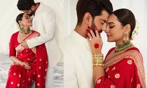 Sonakshi oozes love in pictures with Zaheer from reception night; she calls it divine intervention