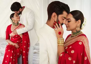 Sonakshi oozes love in pictures with Zaheer from reception night; she calls it divine intervention
