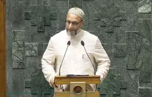 Owaisi raises Jai Palestine slogan after taking oath as MP