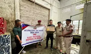 On anti-drug abuse day Mizoram Police burns narcotics worth Rs 155 cr