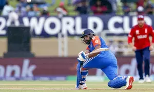 T20 World Cup: Heavy rain stops play as Rohit’s unbeaten 37 carries India to 65/2 against England