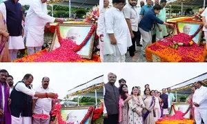 Telangana: Leaders pay tributes to former PM Narasimha Rao on birth anniversary