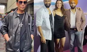 Vicky, KJo, Tripti & Ammy amp us fashion quotient at Bad Newz trailer launch