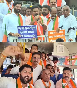 BJP protests at DC offices in Ktaka, seek action in tribal welfare scam case BJP protests at DC offices in Ktaka, seek action in tribal welfare scam case