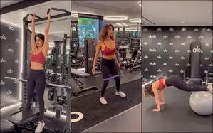 As Mallika Sherawat burns calories, she says ‘path to fitness requires discipline, dedication’