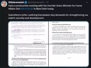 Siddaramaiah meets Amit Shah; seeks implementation of Safe City Project in 5 Ktaka cities