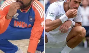 Rohit tastes Barbados pitch soil after T20 World Cup win; Wimbledon draws similarity with Djokovic