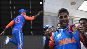 Suryakumar bags Fielder of the Match medal for game-changing catch in the final Suryakumar bags Fielder of the Match medal for game-changing catch in the final