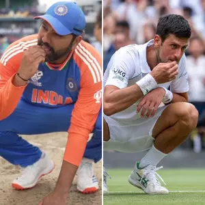 Rohit tastes Barbados pitch soil after T20 World Cup win; Wimbledon draws similarity with Djokovic