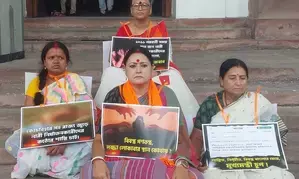 Crimes against women: BJP MLAs stage protest in Bengal Assembly premises