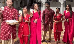 Mishri star cast seek divine blessings at Iskcon temple in Juhu