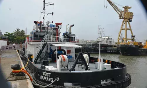Indian Navy Receives Third Indigenously Built 25T Bollard Pull Tug Bajrang