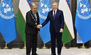 UN chief discusses reform, cooperation with Uzbekistan President