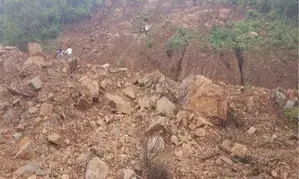 Child among three buried under debris as rain-triggered landslide strike Aizawl building